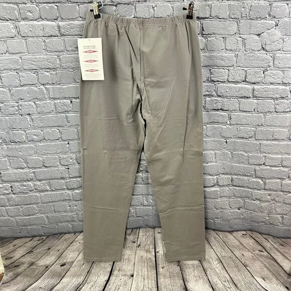 Women With Control Tall Slim Leg Pants Style a213525 Gray LT Tall - Picture 4 of 6